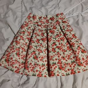 Floral print tiered skirt